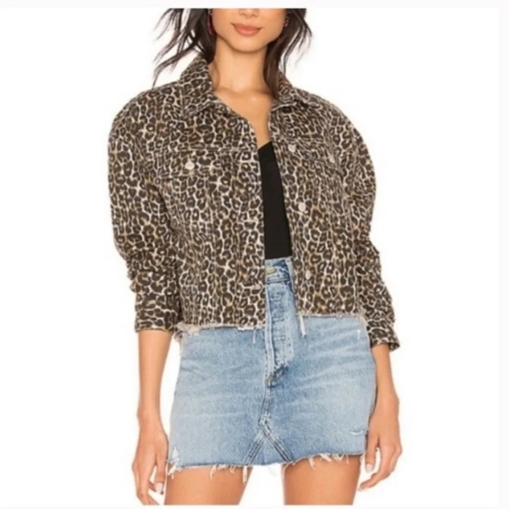 Free People Leopard Print Cropped Jacket - Women's Brown Animal Print Jacket